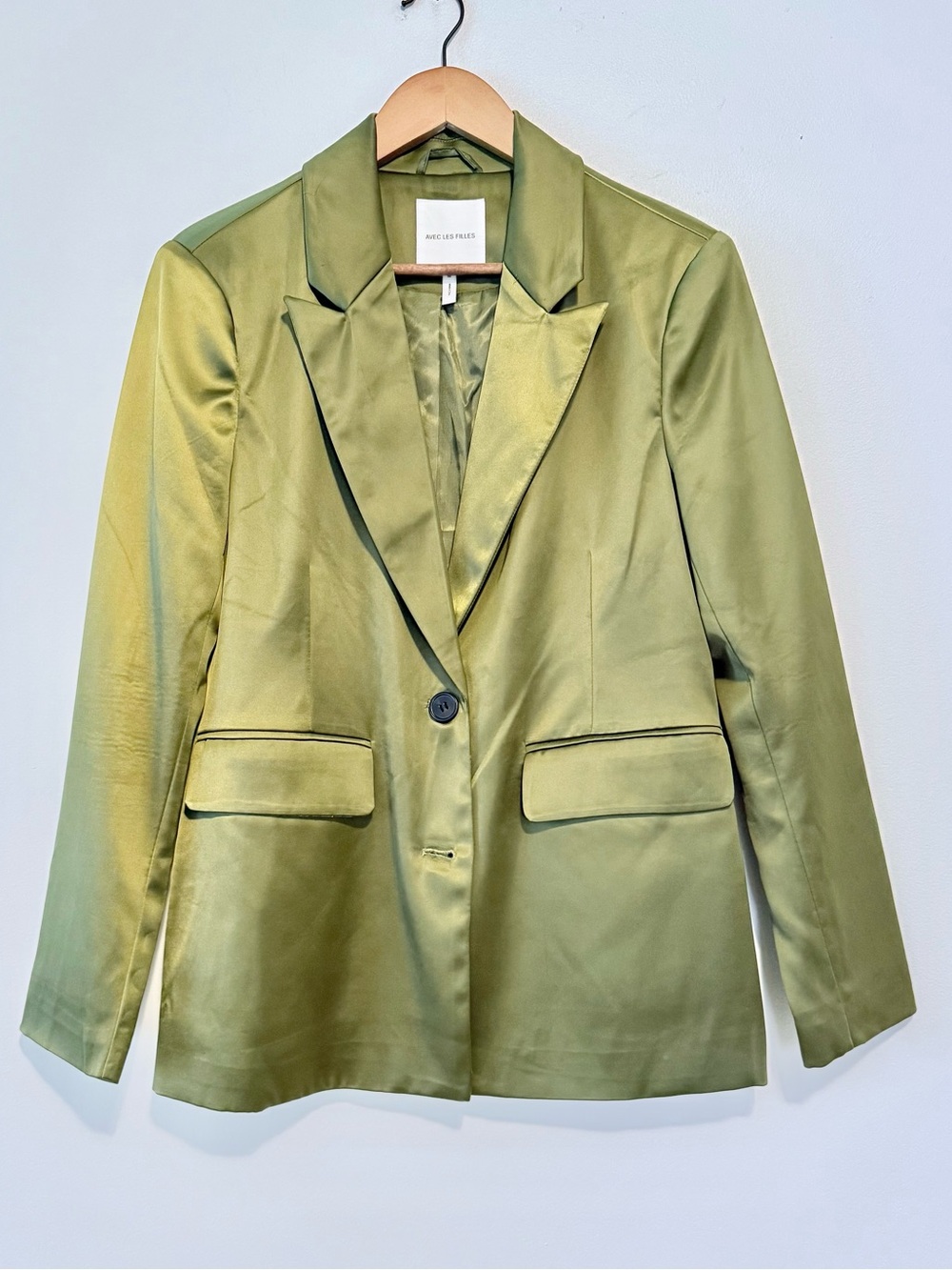 Avec Les Filles Brand New Olive Green Double Button Blazer SZ.M
